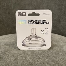 Como Tomo Silicone Replacement Nipples 2-Pack Slow Flow 0-3 Months