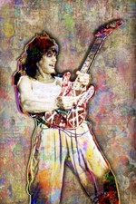 VAN HALEN 24x36inch Poster Eddie Van Halen Print Free Guitar Poster Shipping US