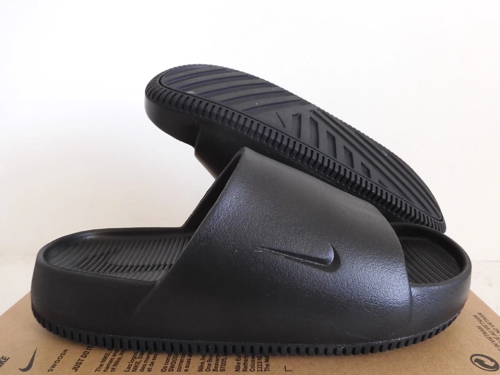 WMNS NIKE CALM SLIDE SANDALI "ALL BLACK" NERO NERO TAGLIA 6 [DX4816 001]