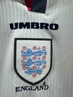 ENGLAND 1997 1999 HOME FOOTBALL SHIRT SOCCER JERSEY UMBRO Size L