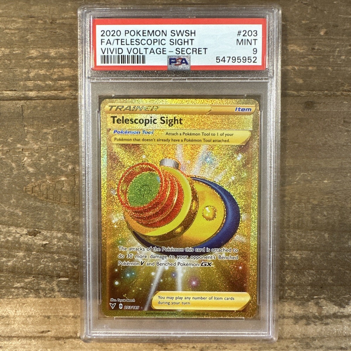 xomgページ Pokemon Telescopic Sight 203/185 PSA 9 2020 SWSH Vivid