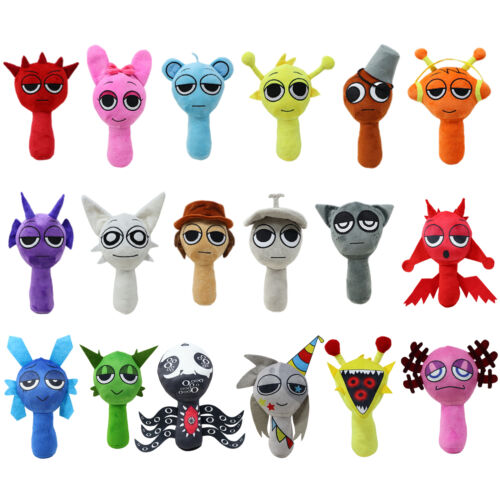 9.8" Horror Game Sprunki Plush Cartoon Soft Stuffed Pillow Dolls For Kid Toys