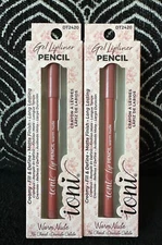 2pk IONI WARM NUDE GEL LIPLINER 2 IN 1 LIPSTICK LIP LINER CREAMY MATTE FINISH