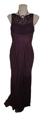 Y2k Womens Purple Draped Mesh Grunge Witchy Whimsigoth Prom Dress Sz 8