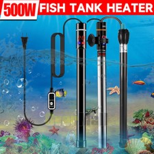 Submersible Titanium Aquarium Fish Tank Heater Rod Heating Adjustable Thermostat