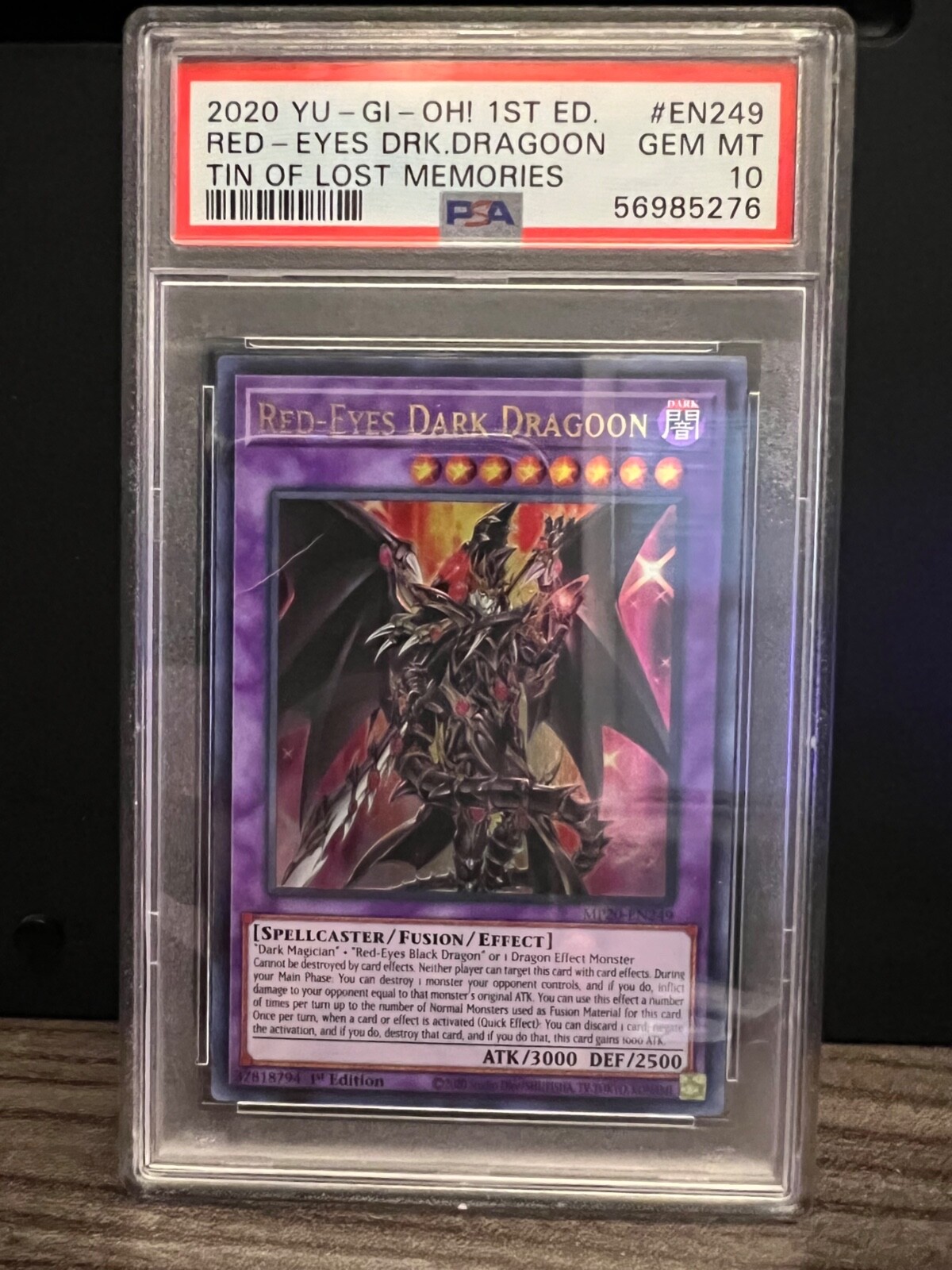 2020 Yugioh Tin of Lost Memories Red Eyes Dark Dragoon 1st Ed PSA 10