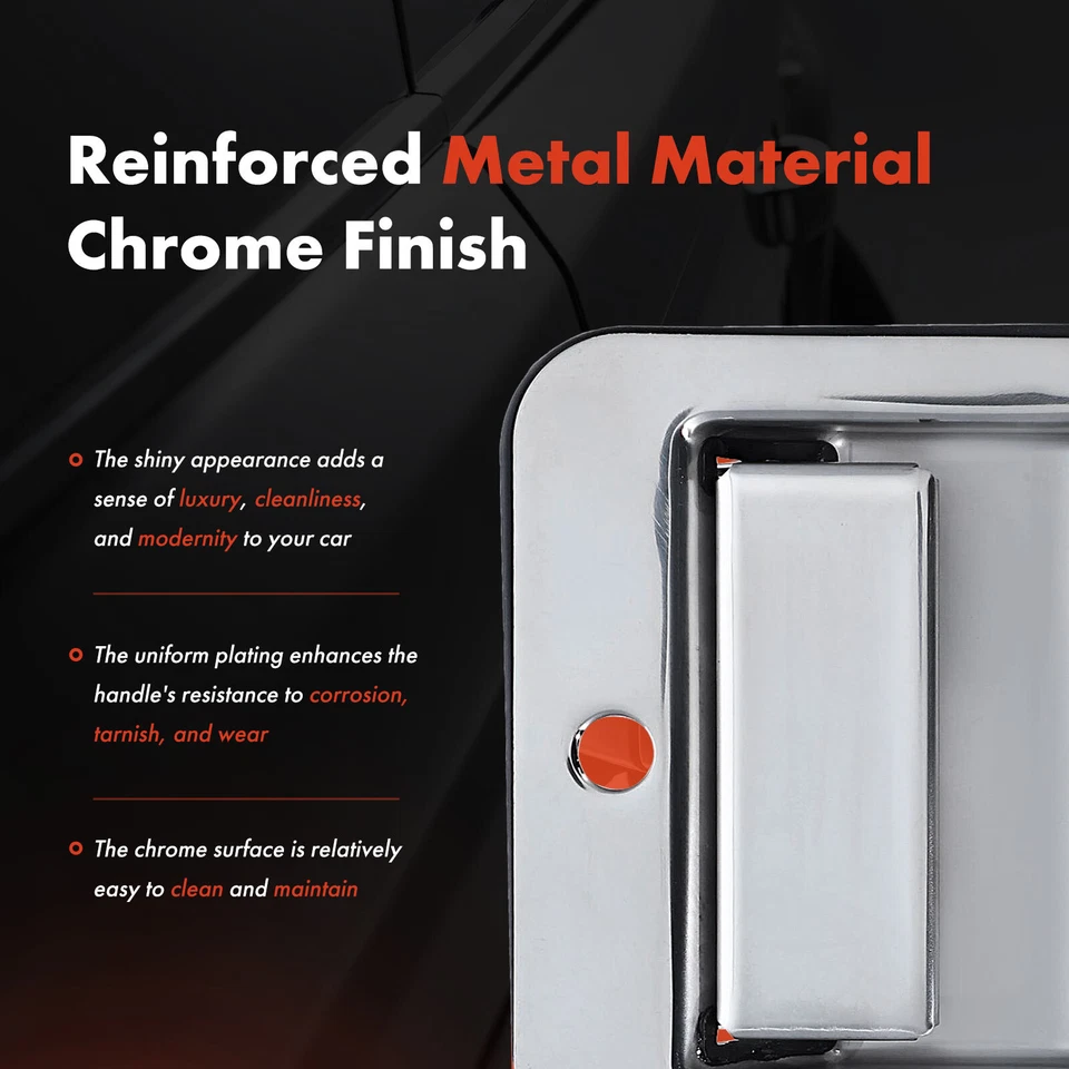 Manija de puerta exterior cromada para pasajero delantero Kenworth T300 1995-2002 T600A Foto 4 de 4