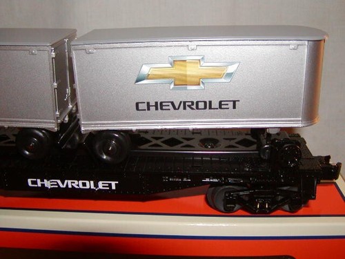 Lionel 2228450 Chevy Flat Car w Piggyback Trailers O 027 Chevrolet 2022 Sealed - Picture 10 of 12