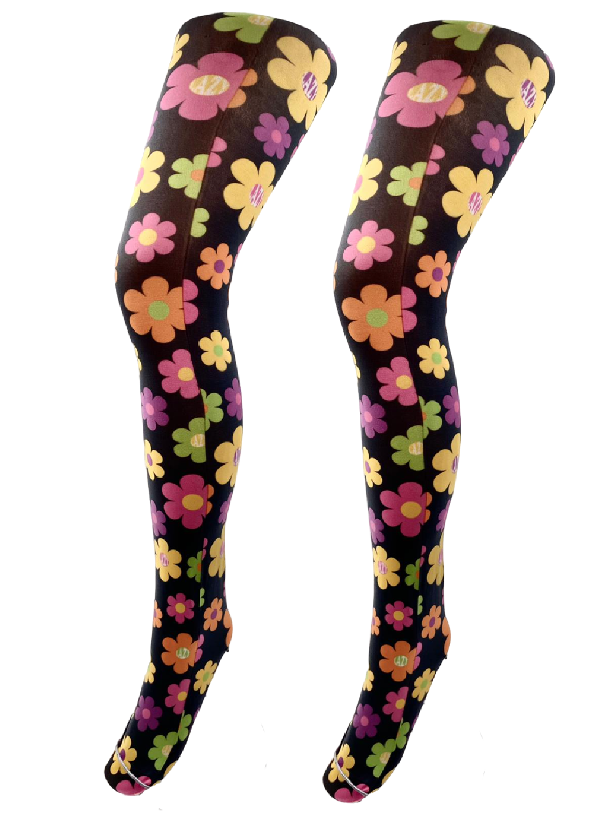 Ladies Tights Printed Patterned Tattoo Flower Floral Vintage Tartan Pop