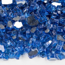 PREMIUM BLUE AQUA 1/2" Reflective - Fireplace, Fire Pit Fireglass Glass Crystals
