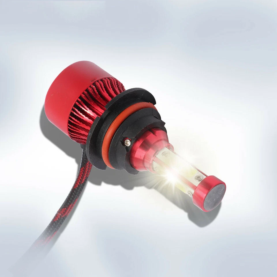 Faros LED 9007 de 4 lados bombillas altas/bajas para Ford F-250 1992-1999 F-150 1992-2003 Foto 2 de 4