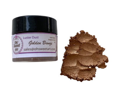 GOLDEN BRONZE Luster Dust Food Fondant Color Cake Decorating Gum Paste 4g