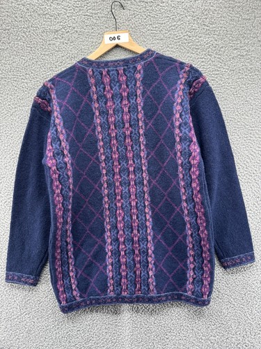 Vintage Tulchan Wool Floral Button Down Cardigan Sweater Womens Small Medium - Picture 8 of 10