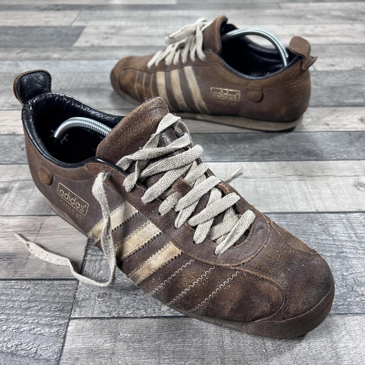 ADIDAS CHILE VINTAGE BROWN LEATHER TRAINERS MENS SIZE UK11 EU46 | eBay