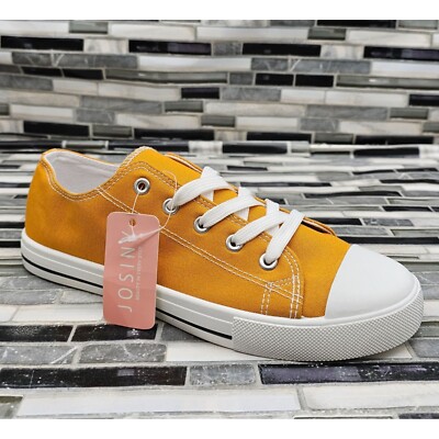 Josiny Low Mustard Yellow Canvas Women display picture 1