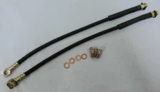 18" Chevy GM Disc Brake Conversion 10mm Rubber Brake Lines Hoses w/ Banjo Clips
