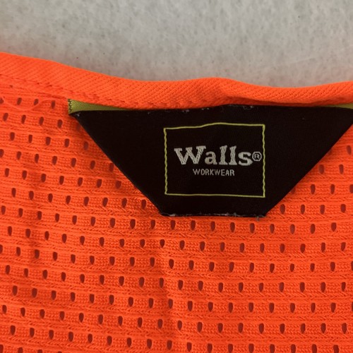 Walls Men's Orange Reflective Hunting Construction Mesh Safety Vest Size XL - Picture 4 of 7