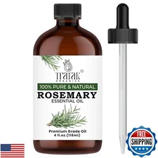 TRATAK ORGANICS Rosemary Essential Oil 4 Fl Oz - 100% Pure and Natural Oil wi
