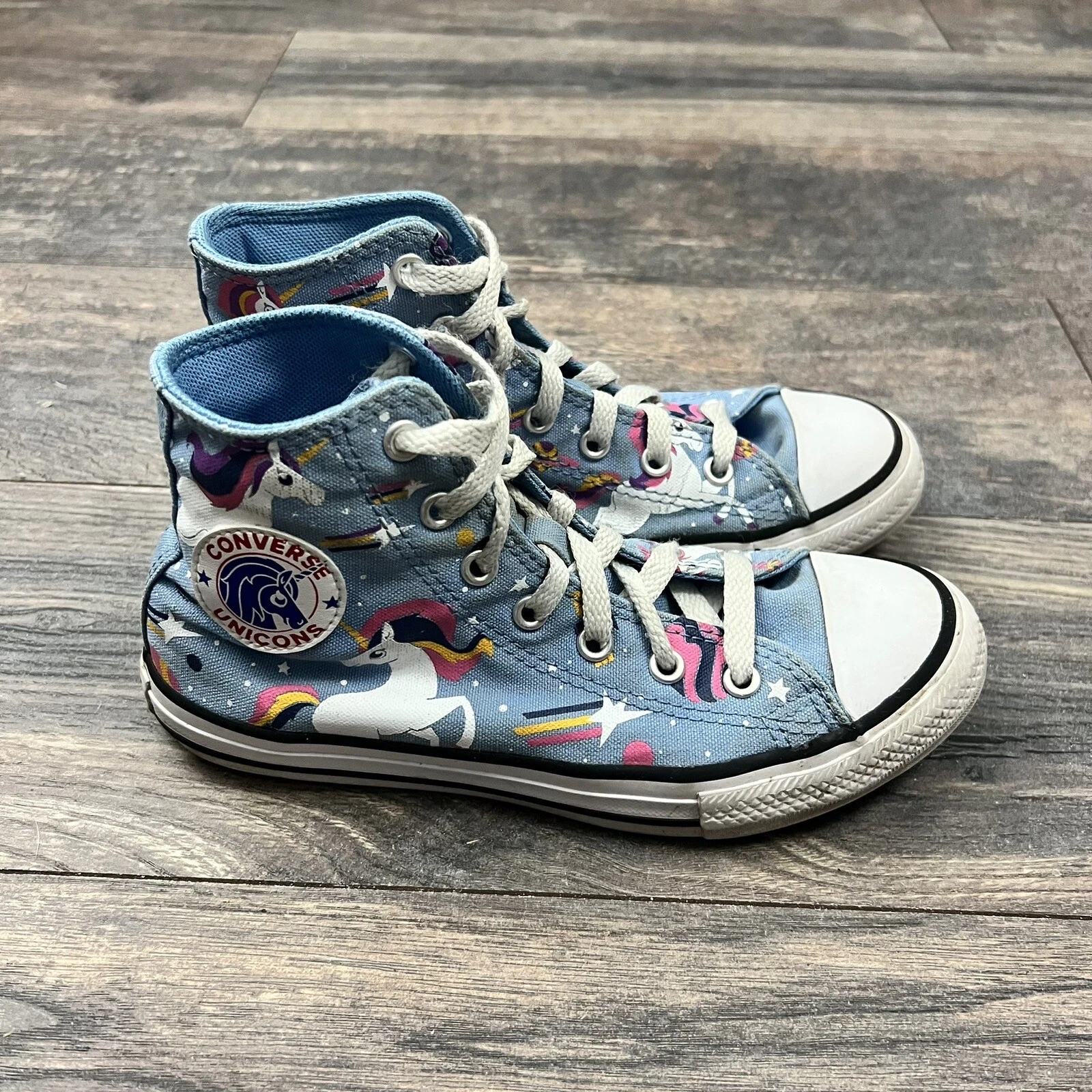 Scarpe unicorno Converse Chuck Taylor All Star HI top ragazzo ragazza taglia 2 5 665472