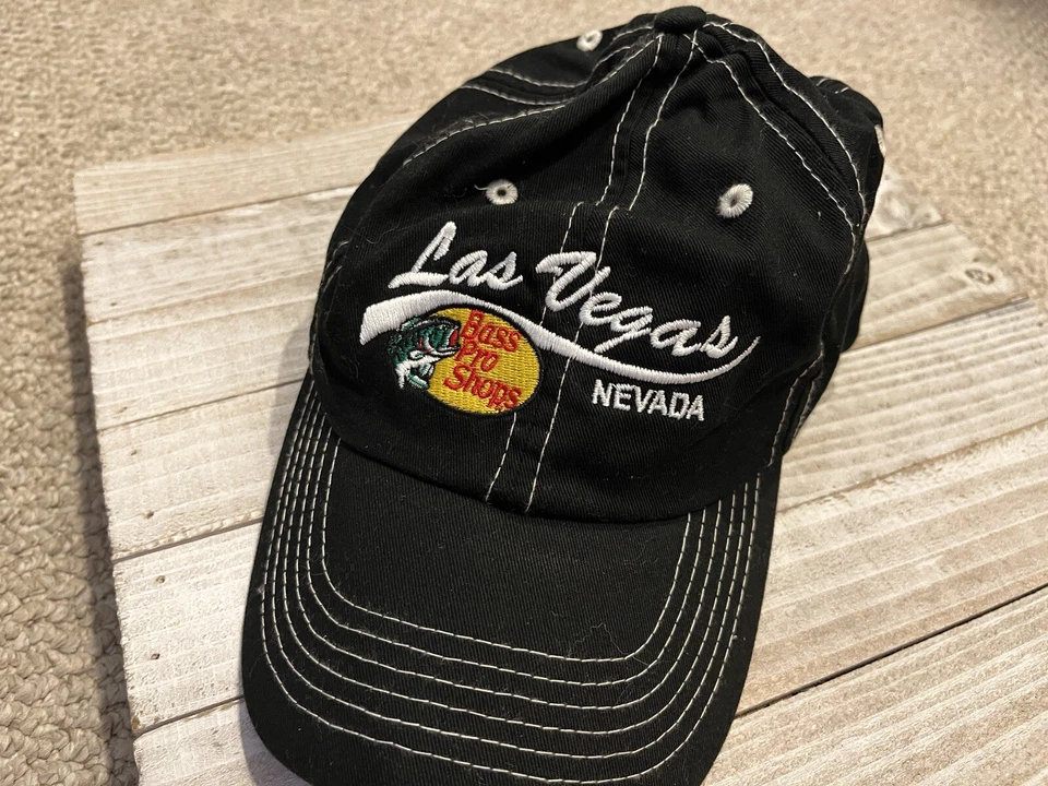 Gorra de béisbol ajustable Bass Pro Shops Las Vegas negra bordada Foto 2 de 4