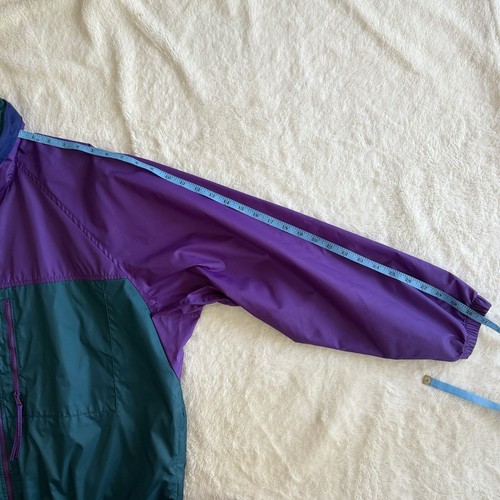 Vintage 90s Columbia Windbreaker Jacket Women's XL Color Block With Hoodie - Bild 17 von 17