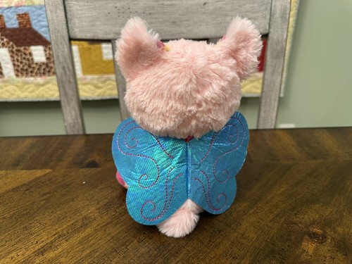 Barbie Cerdo Volador Peluche Rosa Peluche Alas Azules Juguete Suave Grandes Ojos Verdes - Imagen 2 de 3