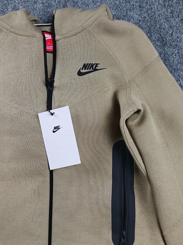 NIKE KIDS TECH FLEECE FULL ZIP HOODIE NEUTRAL OLIVE FD3285-276 EXTRA SMALL - Picture 4 of 6