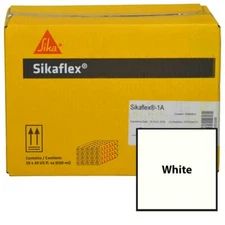 Sikaflex 1A, 20 oz. Sausage Packs, Full Case - 20 Tubes, White