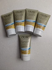 5pcs 1oz Olay Micropolishing Facial Cleanser Crushed Ginger Citrus 5oz Total 