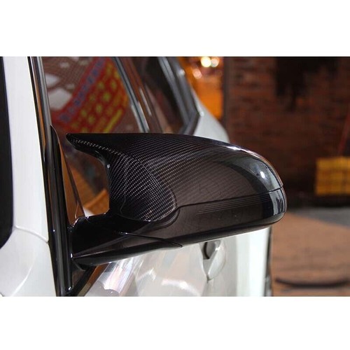 Carbon Fiber Style Side Rear Mirror Cover Cap For BMW M3 F80 M4 F82 F83 2015-19 - Foto 4 di 9