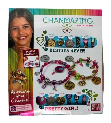Charmazing Style Me Up BESTIES 4EVER Charm Friendship Bracelet Kit Pretty Girl