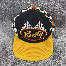 Vintage Rusty Wallace SnapBack Hat 90s Nascar Cap Miller Racing USA Nutmeg Mills