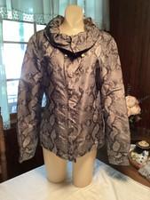 St John Large Platinum Snakeskin Print Jacket Nwt