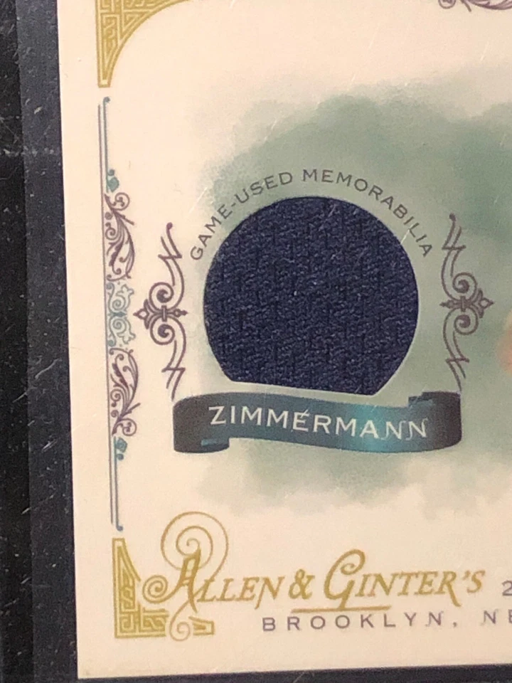 2014 Topps Allen & Ginter Jordan Zimmerman Nationals Game Used Jersey FSR-JZ - Image 2 of 3