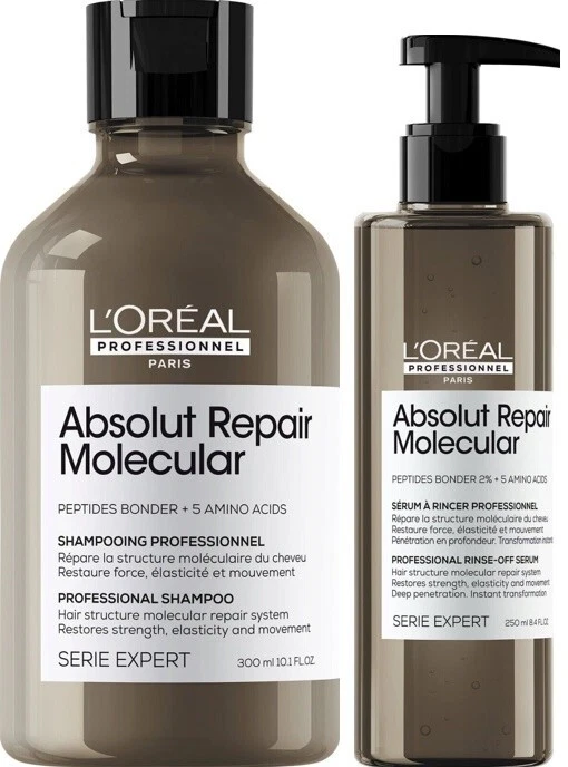 Shampoo Absolut RepaiR Molecular 300ML + Sérum 250ML Serie Expert