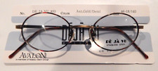 Vintage DEJA VU 850 Ant. Gold/Demi 46/18 Oval Metal Eyeglass Frame NOS  244