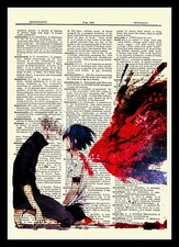 Kaneki Touka Tokyo Ghoul Anime Dictionary Art Print Poster Picture Book Manga