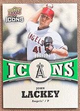 John Lackey 2009 Upper Deck Icons Green #IC-JL /125 Angels Numbered Parallel SP