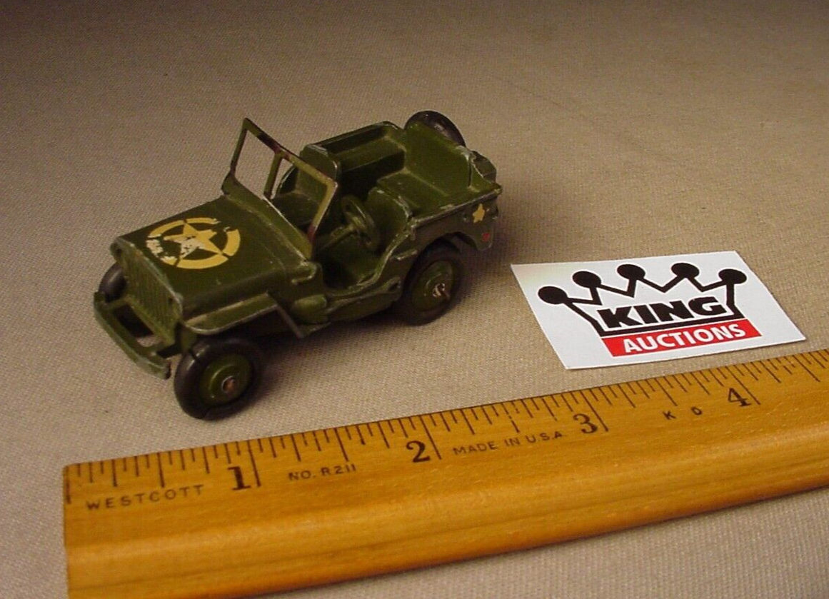 Vintage Dinky Toys 153A Army Jeep Willys WW2 diecast metal toy Military