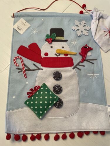 NWT Wondershop Snowman Game Felt Pin The Accessories on Snowman Blue 20" Hanging - Picture 1 of 7