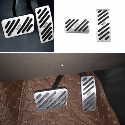Fit For 2016-2020 Cadillac XT5 Silver Aluminum Accelerator Brake Pad Pedal Trim
