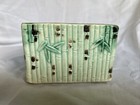 vintage 1950's Japanese pottery planter bamboo motif light green — photo 5