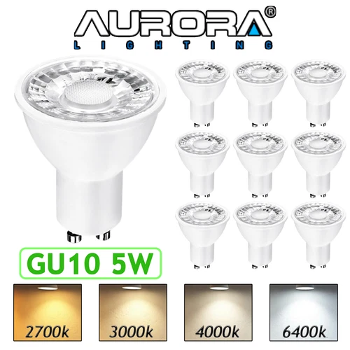 10x LED GU10 Bulbs Spot Lights Dimmable Warm Cool Daylight White Downlight Lamps - Picture 1 of 10
