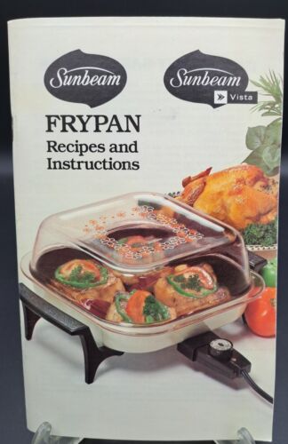 Manuel vintage années 70 recettes Sunbeam Frypan instructions Sunbeam Vista EUC - Photo 1 sur 2