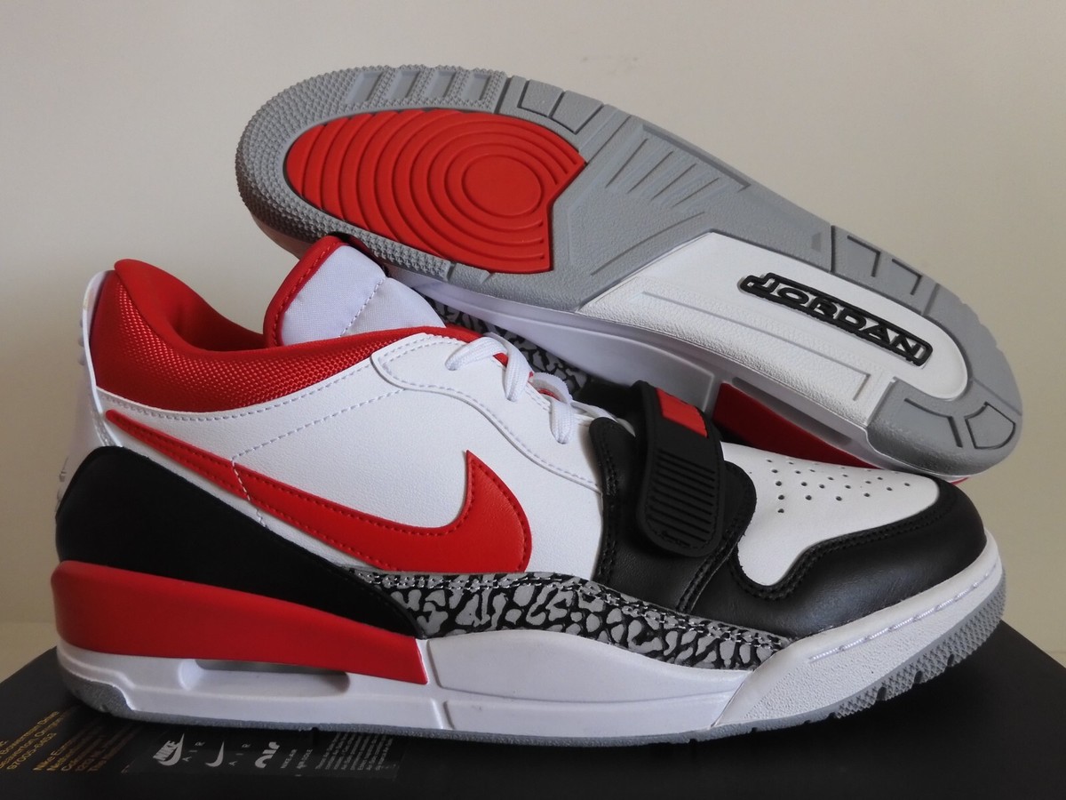 NIKE AIR JORDAN LEGACY 312 LOW WHITE-FIRE RED-BLACK-WOLF