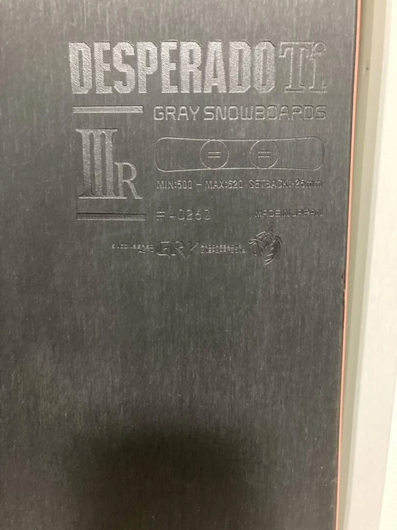 GRAY SNOWBOARDS Desperado Ti Type-R Model III 3 Used