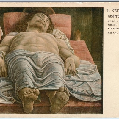 c1900s Milan, Italy Dead Christ Andrea Mantegna Renaissance Painting Brera A344