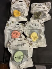 Ryan Rose Cutie Pat Pacifier And Teether Round Stage 1 Lot Of 5 Green Yellow