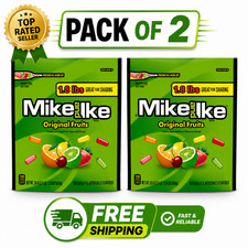 Mike and Ike Original Fruit Chewy Candy 28.8 oz Bag, Pack of 2
