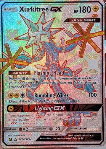 Xurkitree GX SV58/SV94 Hidden Fates Shiny Vault Holo ENG 2019